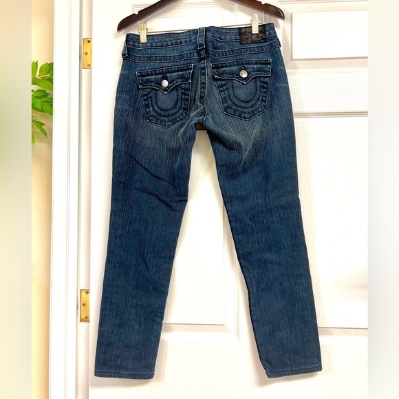 True Religion Women's Low rise Angle Wings Flap​ dark washed size 29 - Picture 6 of 9